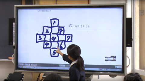 児童の興味関心を引く電子黒板